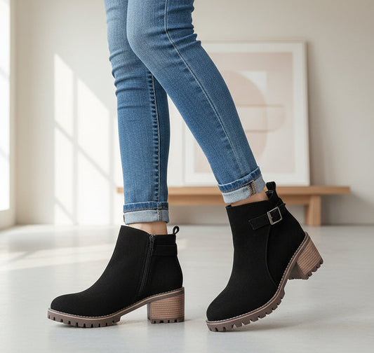 Bottes à talons courts à la mode